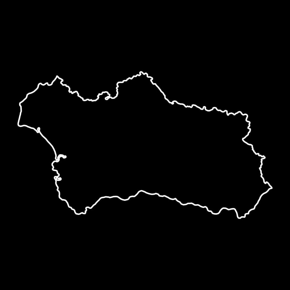 carte d'andalousie, région d'espagne. illustration vectorielle. vecteur