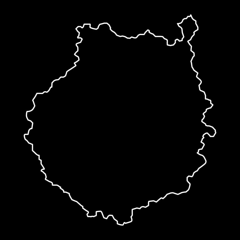 carte de l'île de grande canarie, région d'espagne. illustration vectorielle. vecteur