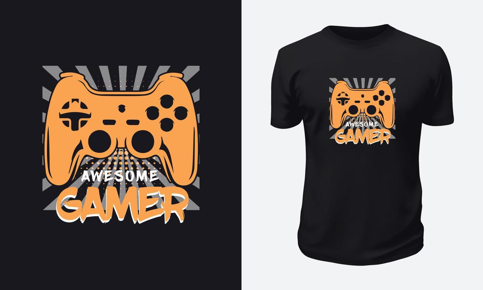 conception de t-shirt de jeu vecteur