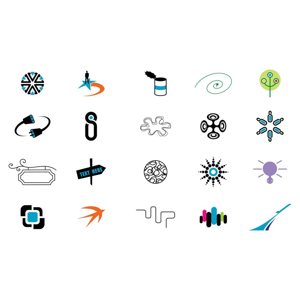 création d'icônes de logo d'entreprise créative vecteur