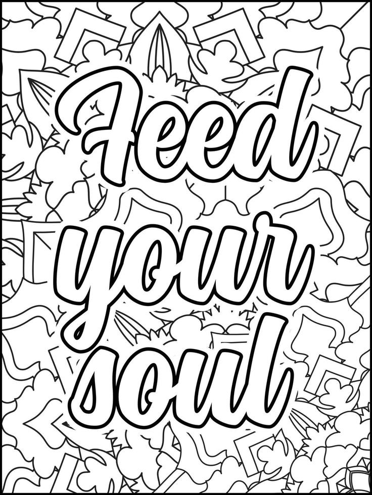 page de coloriage de citations de motivation. page de coloriage de citations inspirantes. page de coloriage de citations positives. ondes positives. mot de motivation de motivation. typographie motivationnelle. vecteur