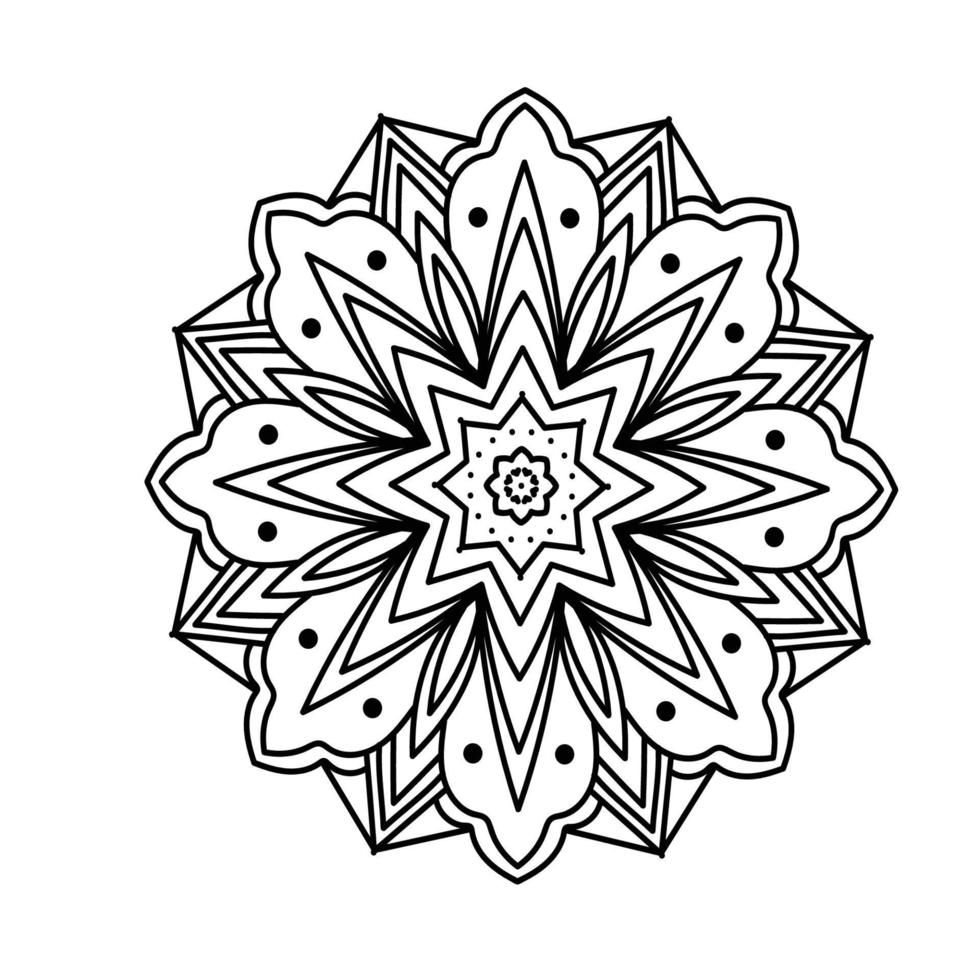 vecteur gratuit de mandala floral mignon