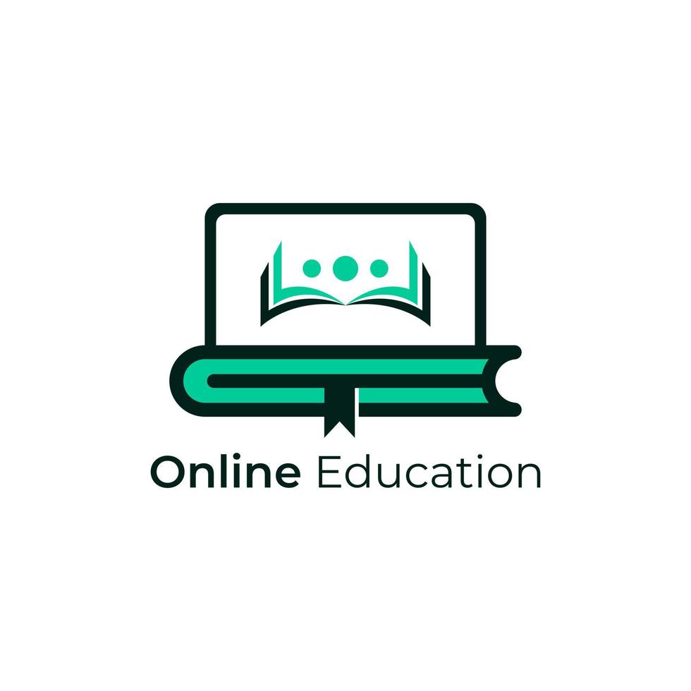 création de logo d'éducation en ligne vecteur