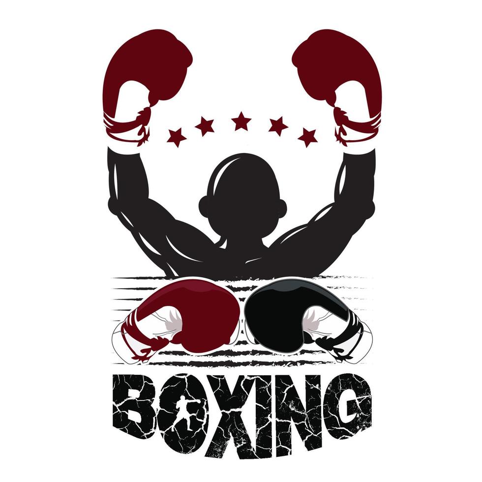 illustration du concept gagnant pour le logo de boxe vecteur