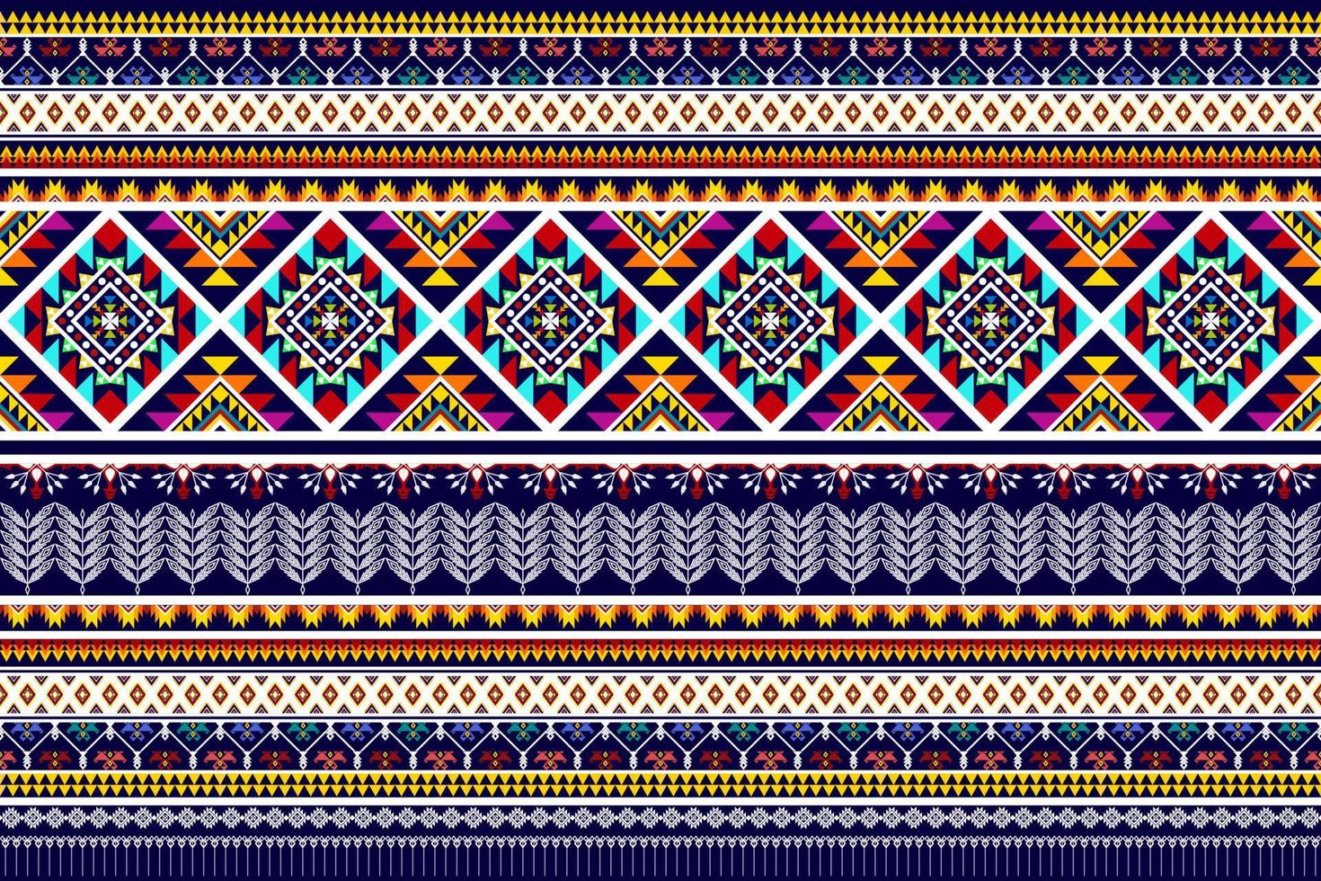 conception de motif ethnique géométrique abstrait ikat. tapis en tissu aztèque ornement mandala ethnique chevron textile décoration papier peint. tribal boho natif ethnique turquie vecteur de broderie traditionnelle