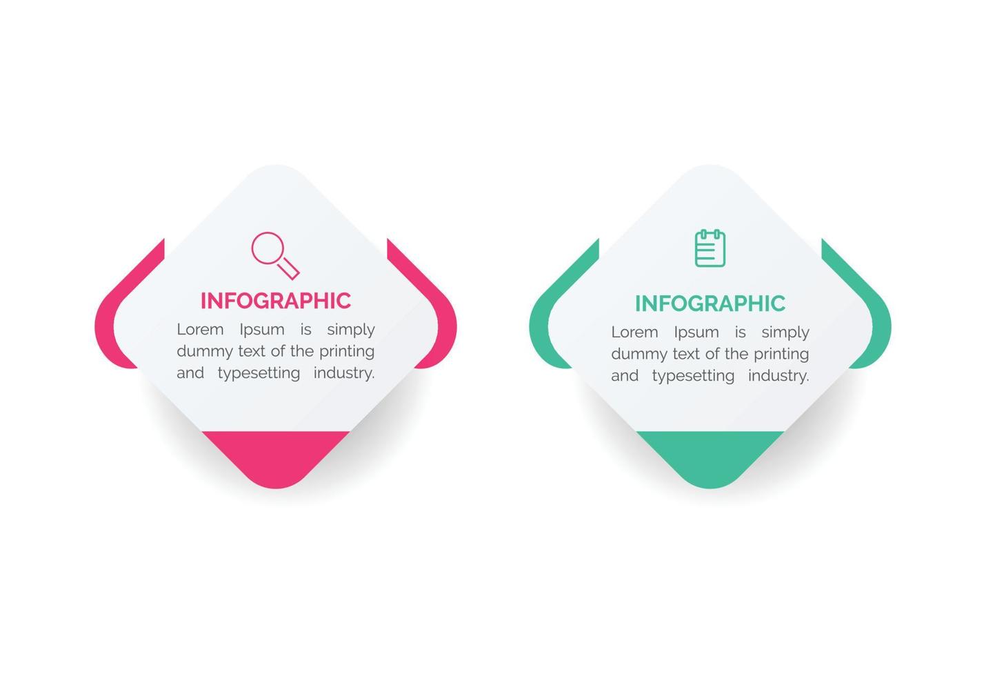 modèle d'étiquette d'infographie vectorielle avec icônes. options ou étapes. infographie pour le concept d'entreprise. peut être utilisé pour les infographies, les organigrammes, les présentations, les sites Web, les bannières, les documents imprimés. vecteur