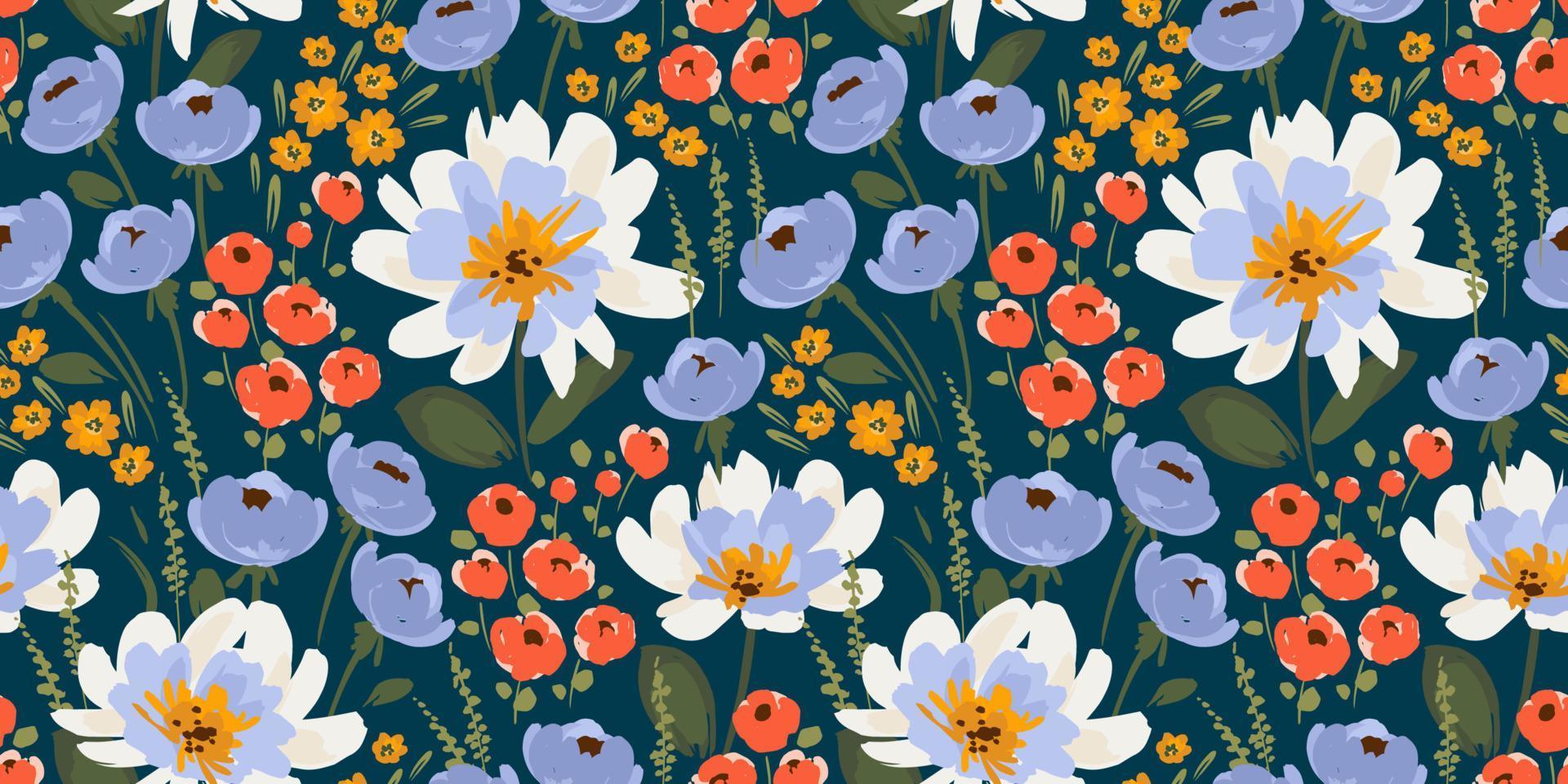 motif floral sans couture. conception vectorielle pour papier, couverture, tissu, décoration intérieure et autres utilisateurs vecteur