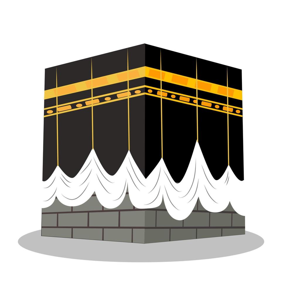 kaaba lieu de culte islamique sacré vecteur