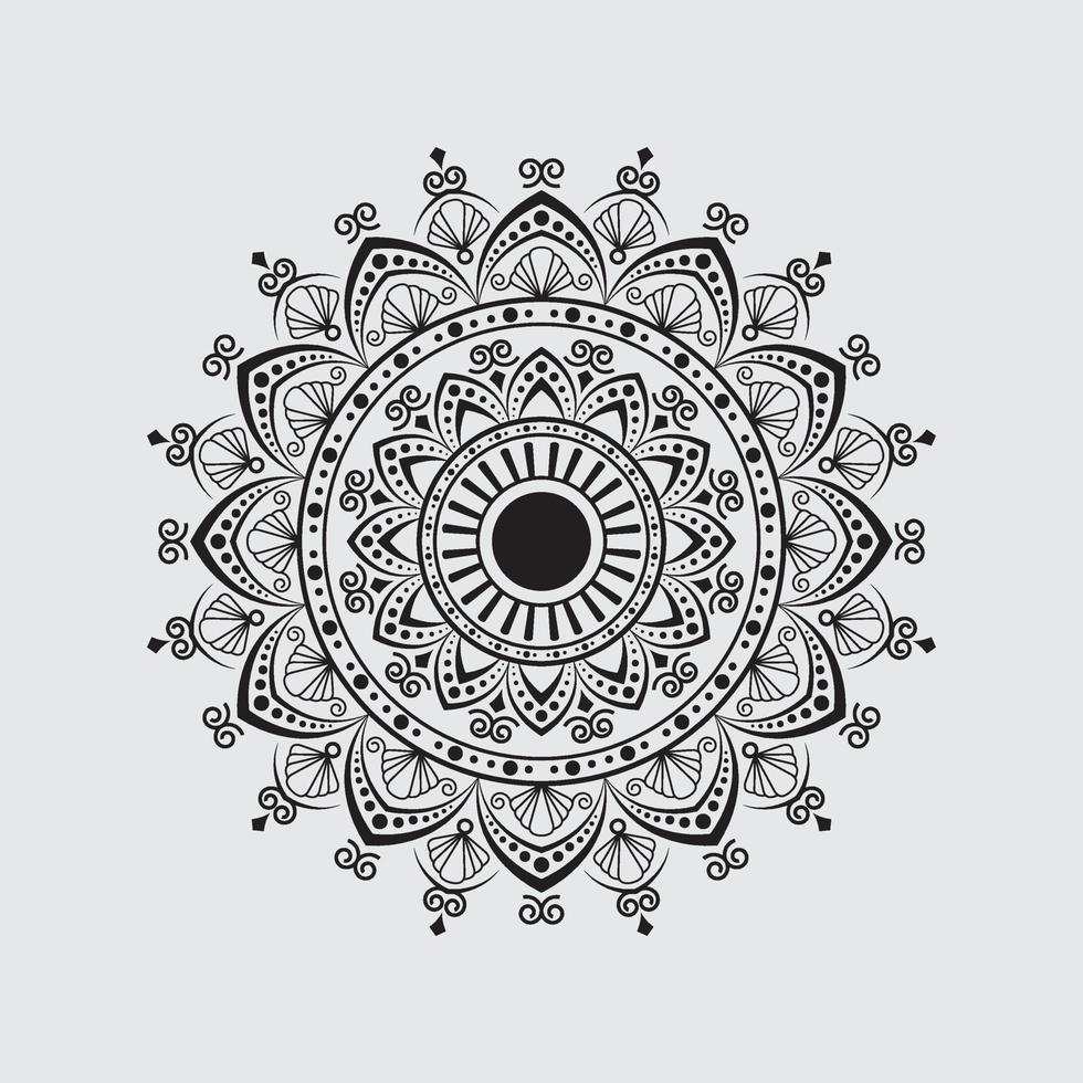 vecteur de mandala géométrique décoratif de luxe gratuit pour mehndi, ornement, tatouage, art, islamique, fleur, floral, dessin