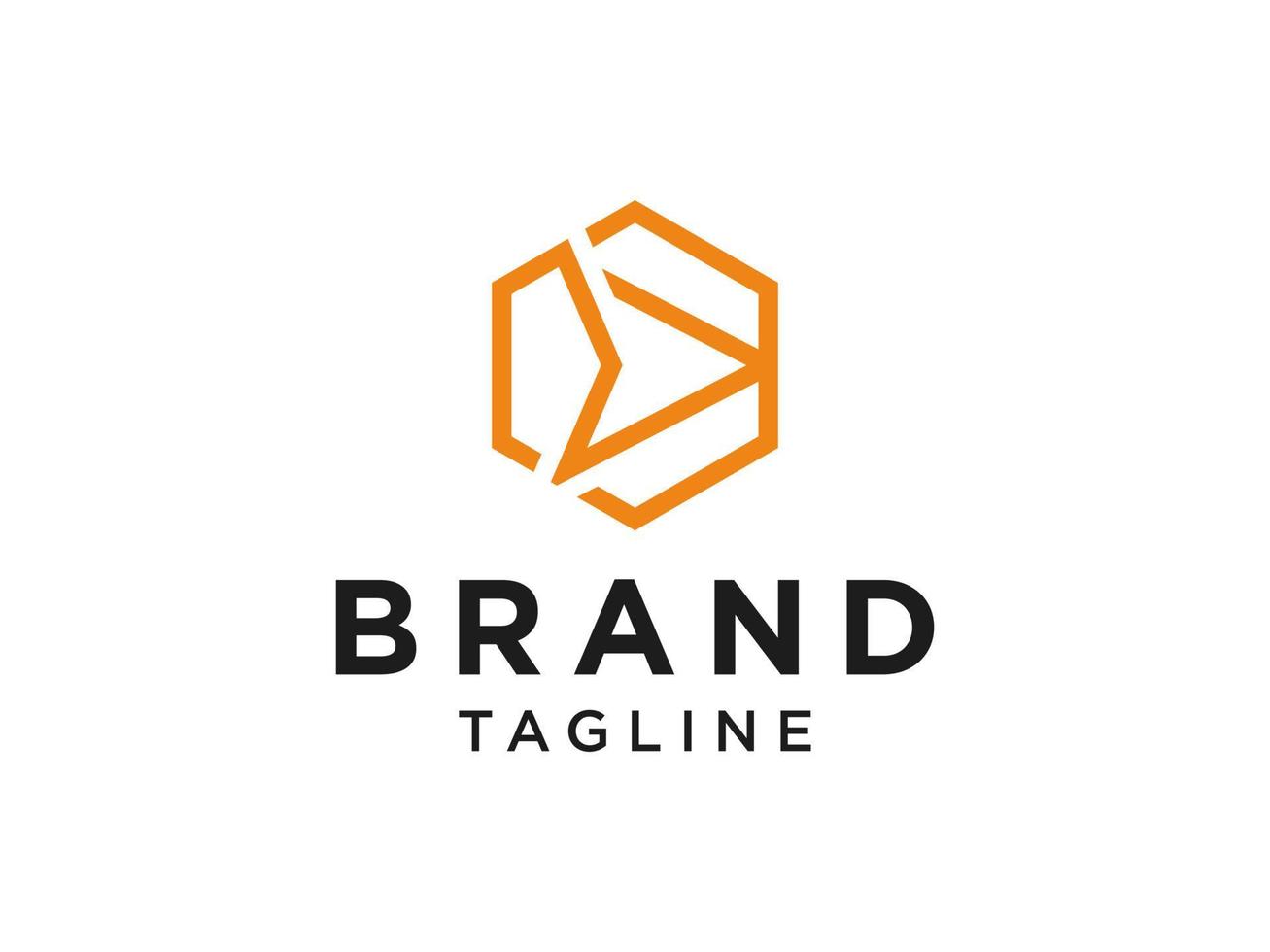 logo simple flèche vers le haut. forme de cercle orange avec flèche d'espace négatif à l'intérieur isolé sur fond blanc. utilisable pour les logos d'entreprise et de marque. élément de modèle de conception de logo vectoriel plat.