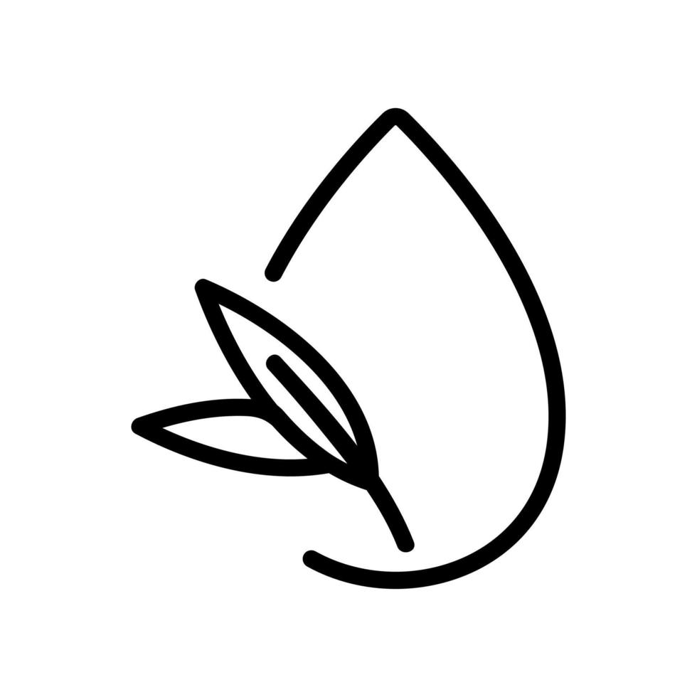 illustration vectorielle de l'icône de goutte de liquide d'eucalyptus vecteur