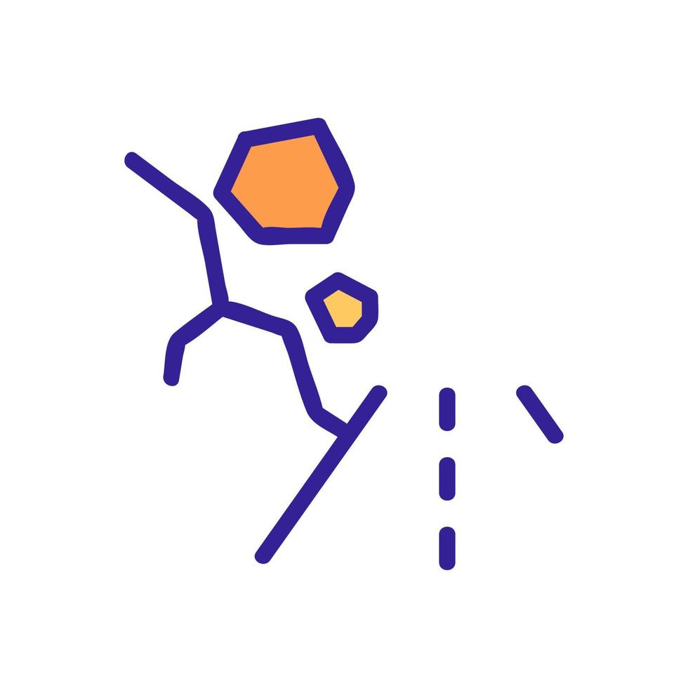 vecteur d'icône de glissement de terrain. illustration de symbole de contour isolé