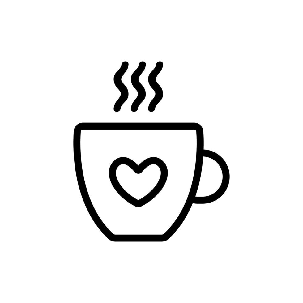 vecteur d'icône de café. illustration de symbole de contour isolé