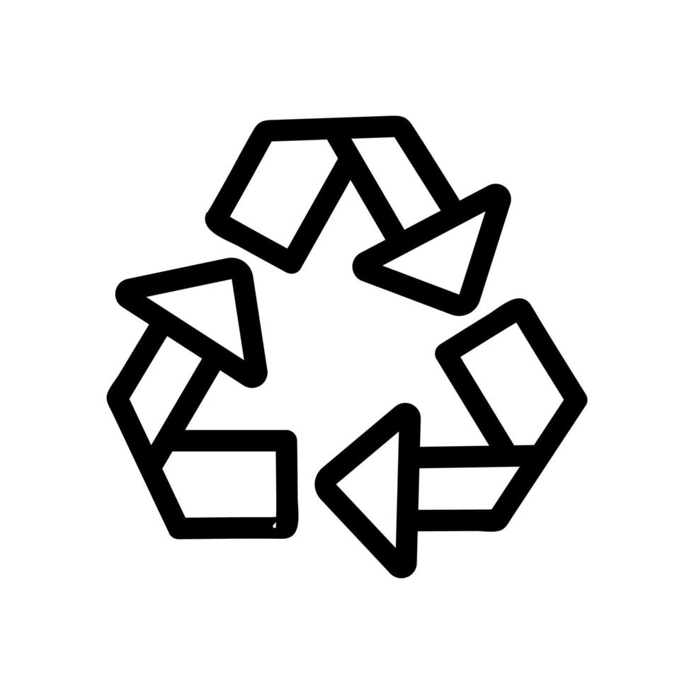 recyclage organique du vecteur d'icône de déchets. illustration de symbole de contour isolé