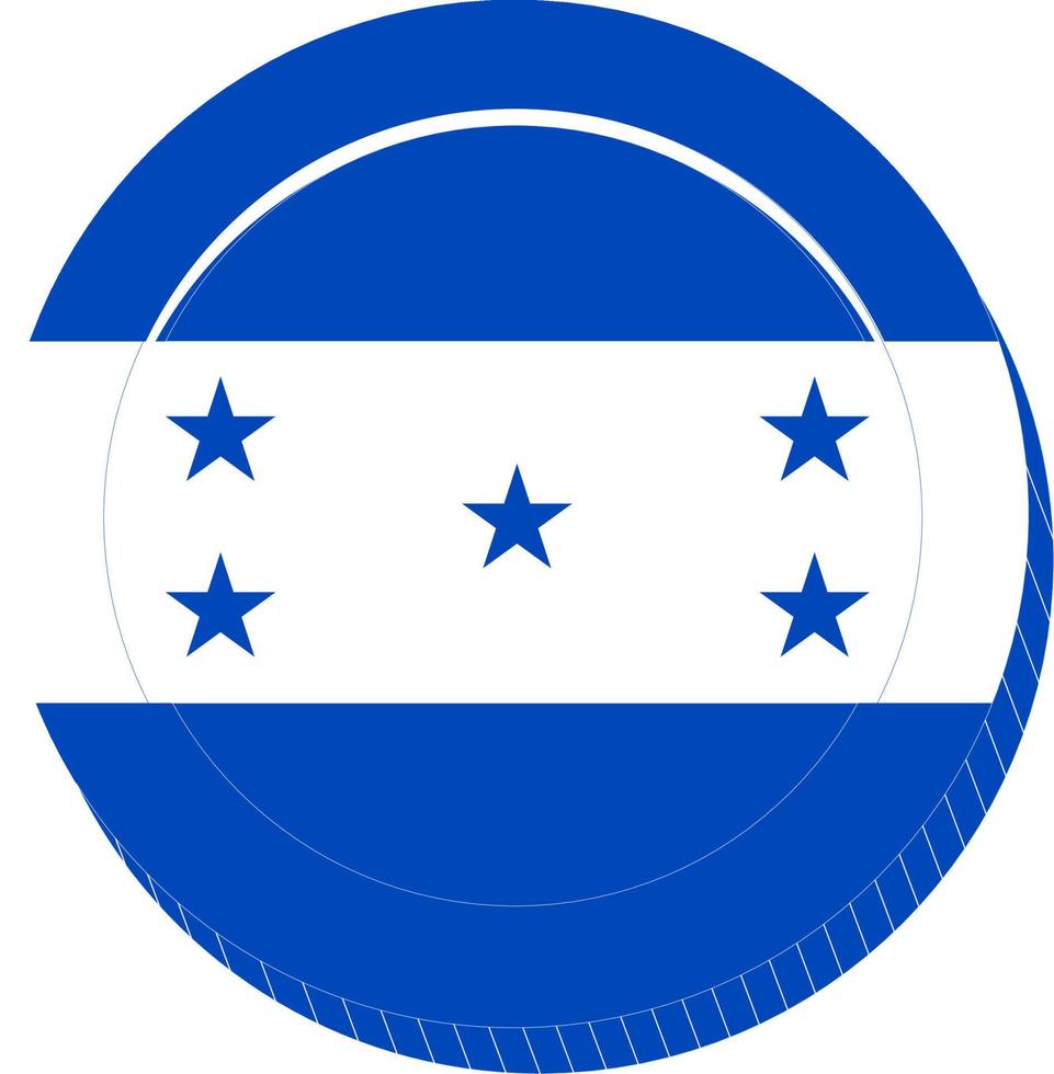 drapeau dessiné à la main de vecteur du honduras, lempira hondurien