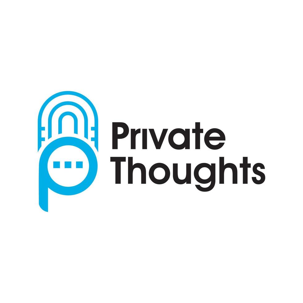 image vectorielle de pensées privées logo vecteur