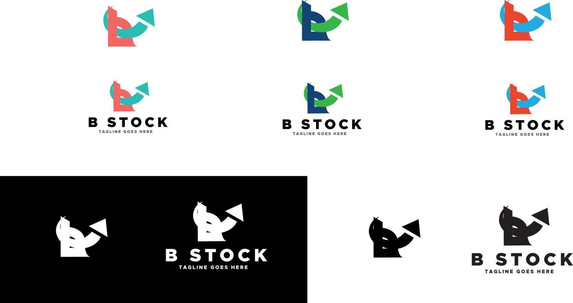 fichier source du logo b stock vecteur