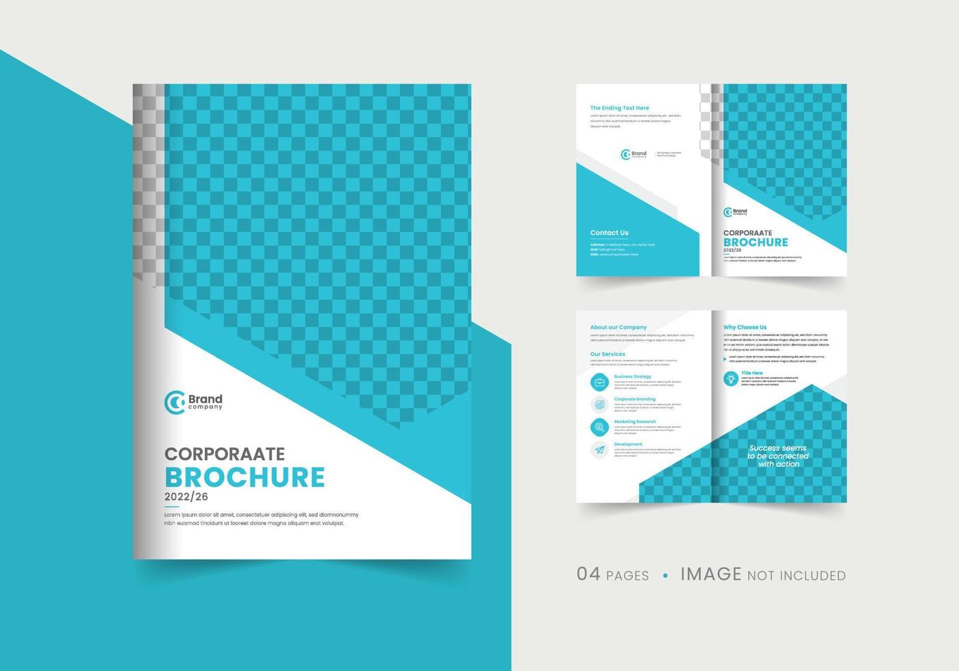 conception de mise en page de modèle de brochure de profil d'entreprise, vecteur gratuit de conception de brochure multipage