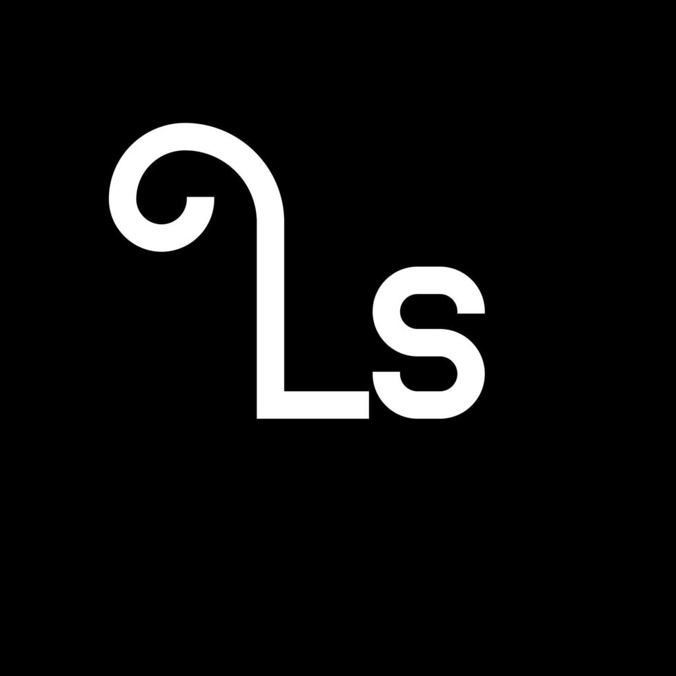 création de logo de lettre ls. lettres initiales ls icône du logo. lettre abstraite ls modèle de conception de logo minimal. vecteur de conception de lettre ls avec des couleurs noires. logo ls