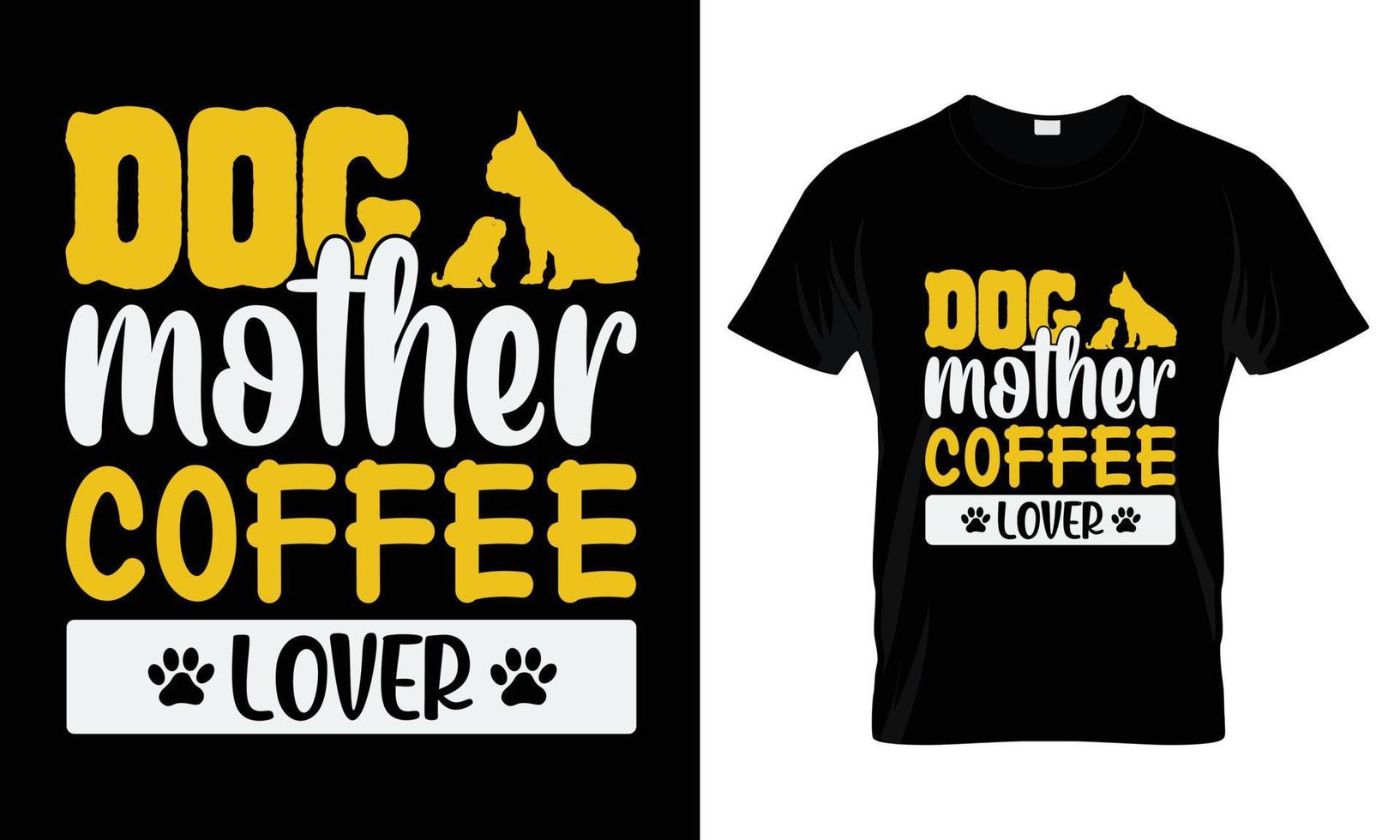 conception de t-shirt amateur de café mère chien vecteur