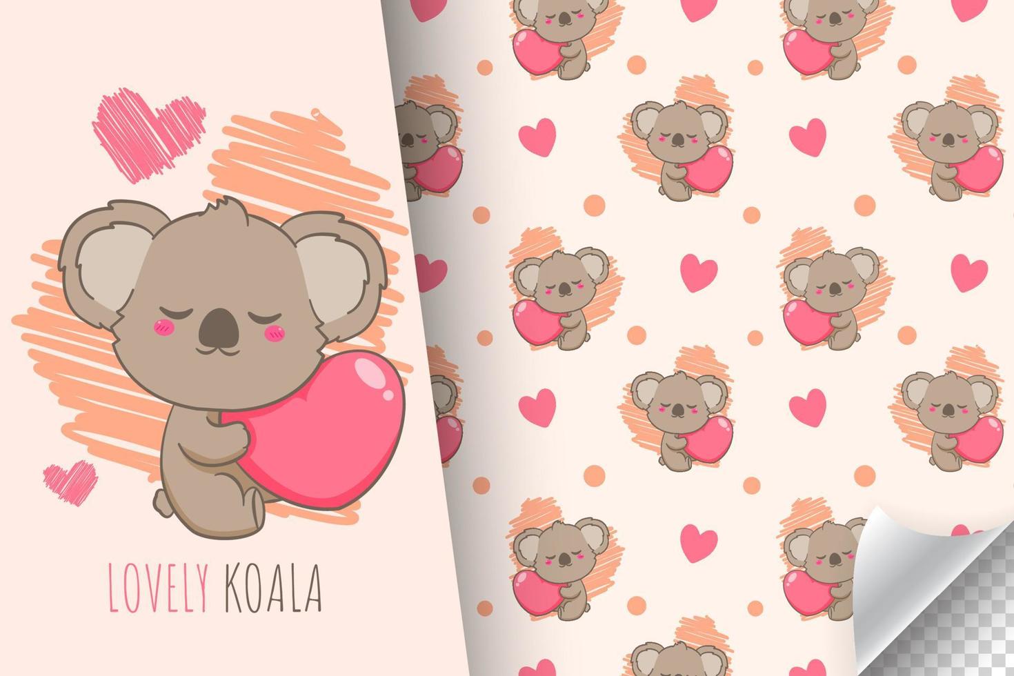 mignon koala dessin animé modèle sans couture adorable personnage animal conception de tissu autocollant vecteur