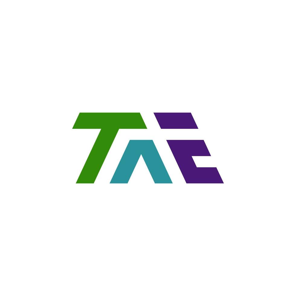 lettre initiale t, a, e création de logo de style minimaliste élégant vecteur