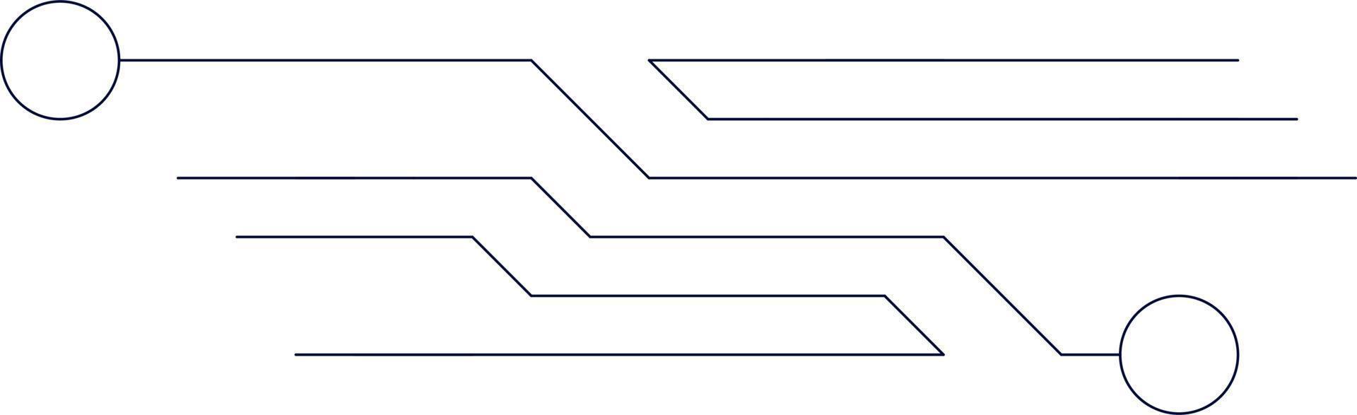 illustration vectorielle d'élément de design décoratif ligne tech. isolé sur fond blanc vecteur