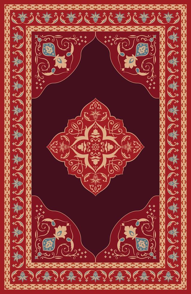 tapis persan motif damassé turc vecteur