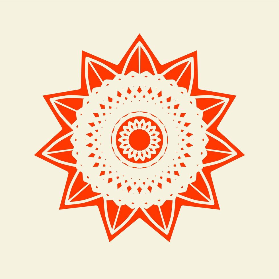 illustration vectorielle de mandala asiatique, lotus en fleurs vecteur