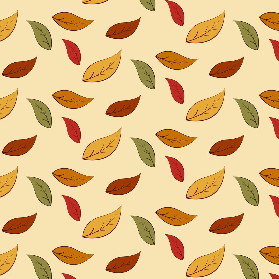 motif de feuilles d'automne vecteur