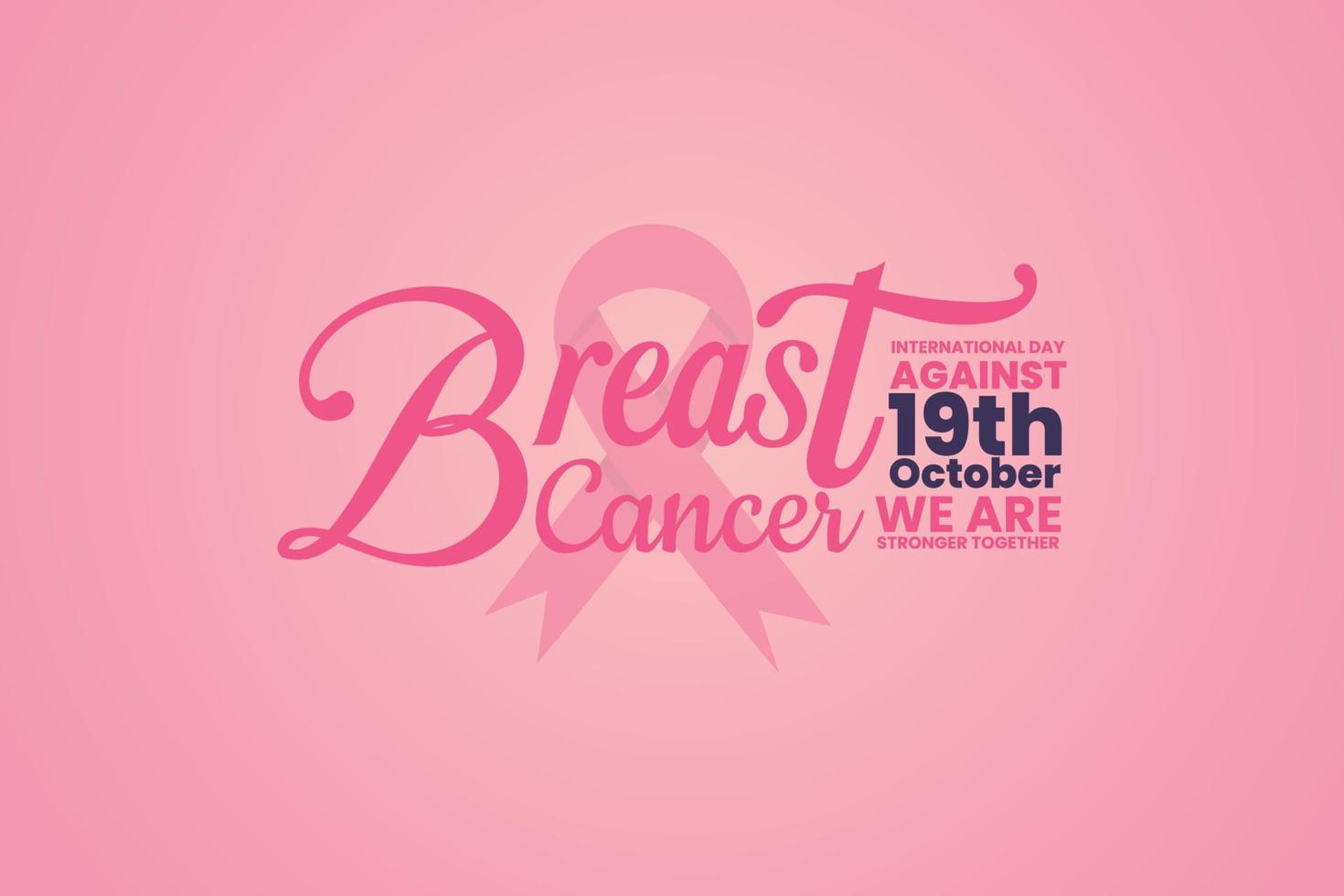 journée internationale contre le mois de sensibilisation au cancer du sein vecteur