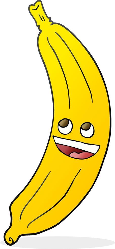 banane cartoon dessiné à main levée vecteur