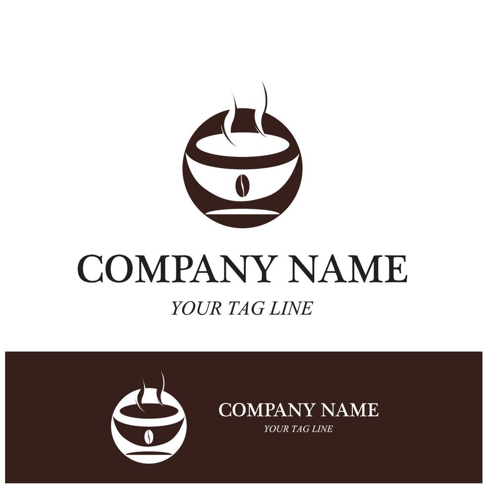 modèle de logo de tasse à café vecteur