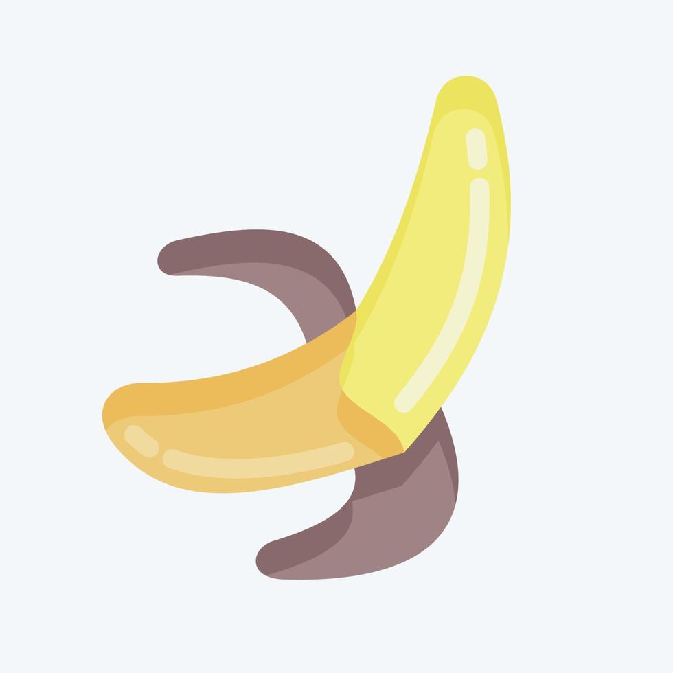 icône banane. lié au symbole de la Thaïlande. style plat. conception simple modifiable. simple illustration. icônes vectorielles simples. tourisme de voyage mondial. thaïlandais vecteur