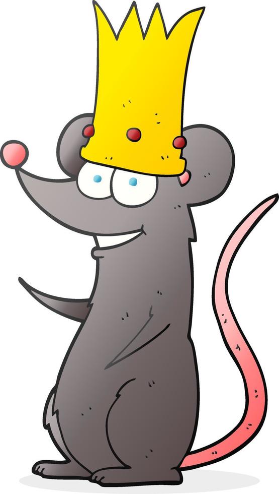 roi des rats cartoon dessiné à main levée vecteur