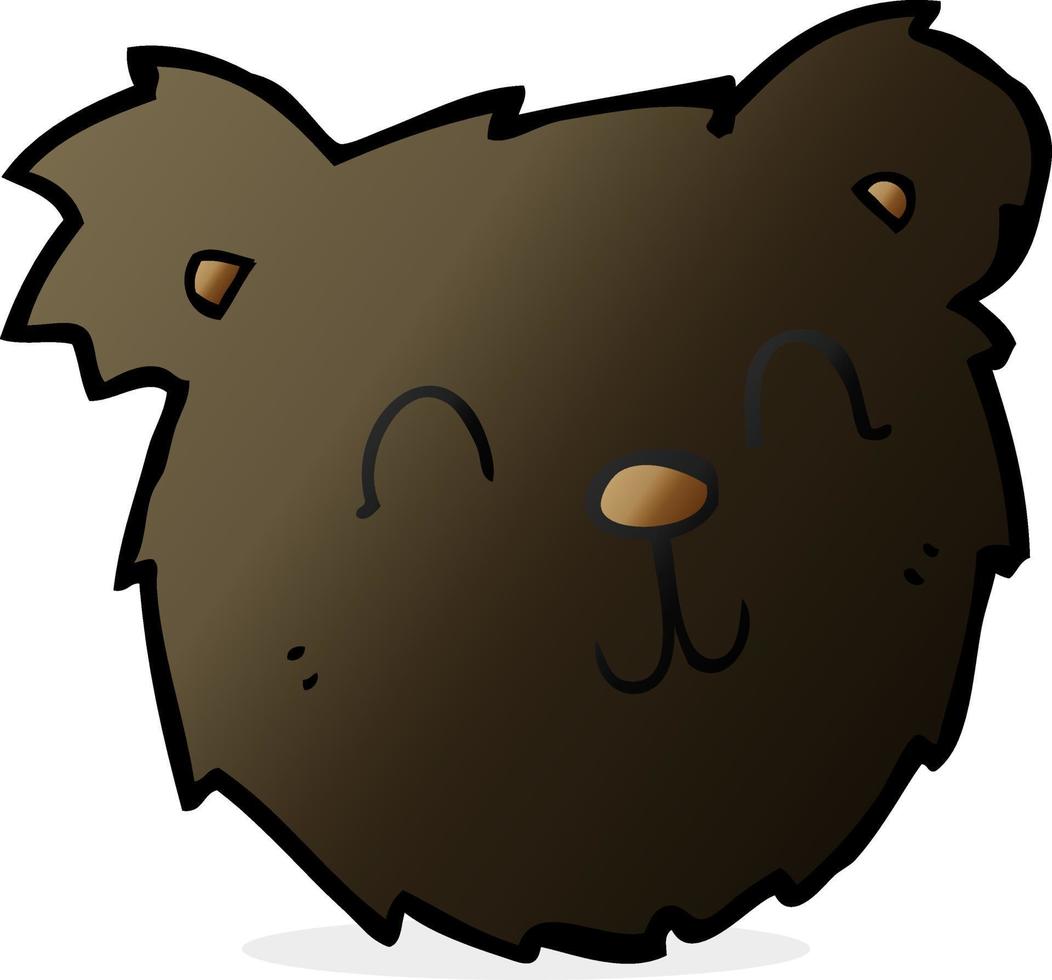 dessin animé heureux poalr visage d'ours vecteur