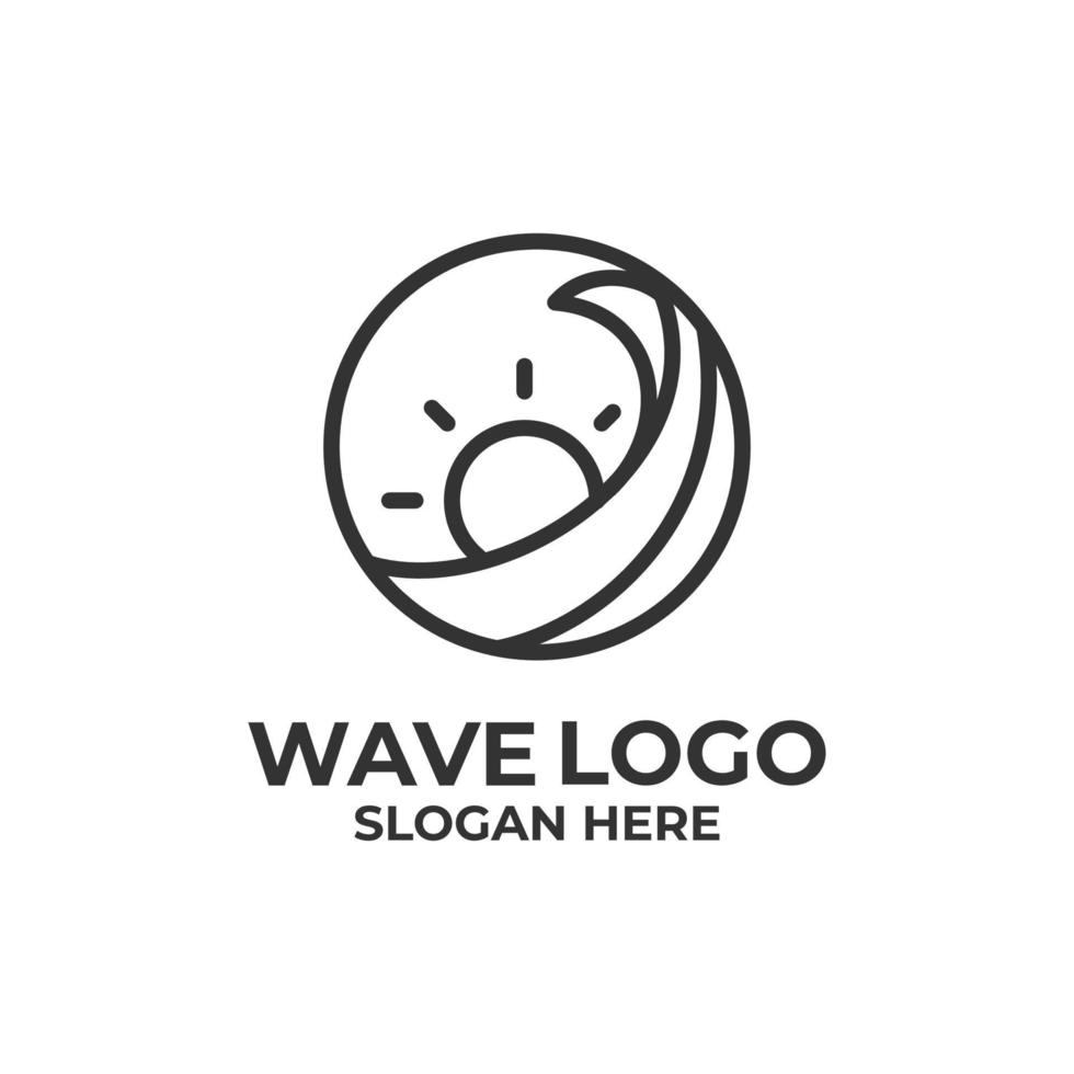 vecteur de logo d'onde. logo vague d'eau