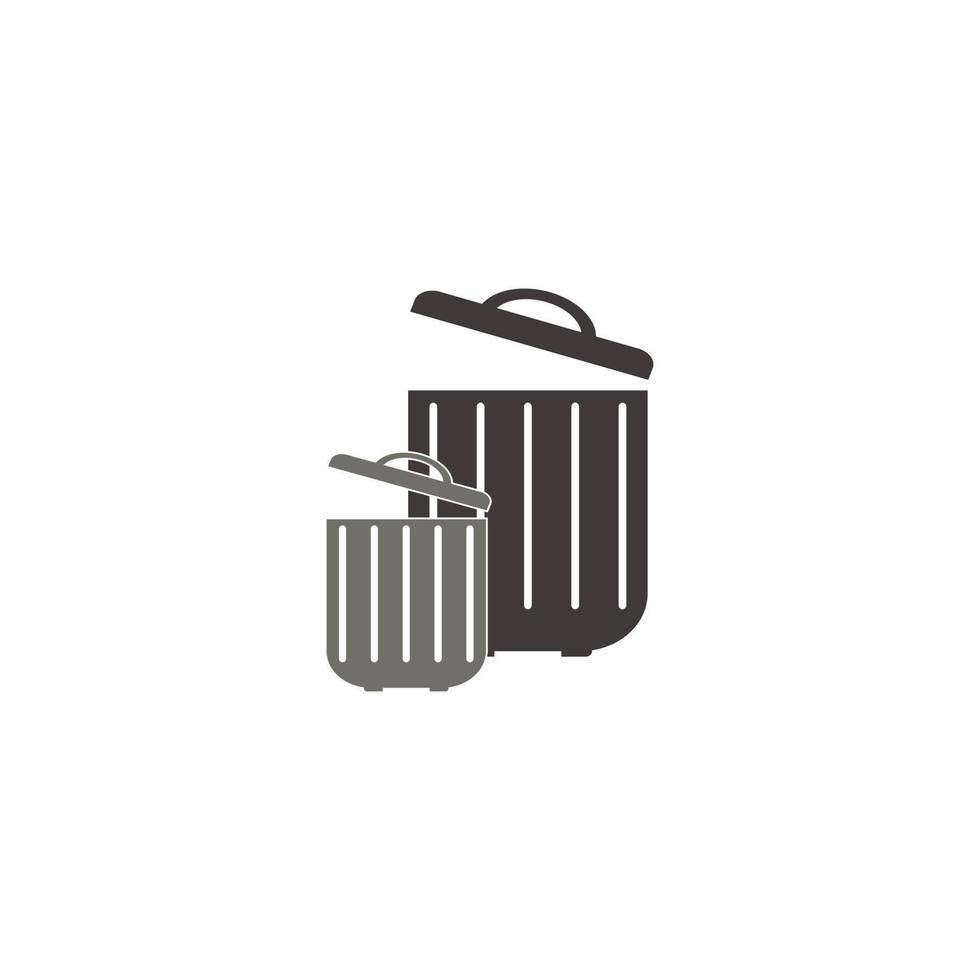 création de logo vectoriel icône poubelle