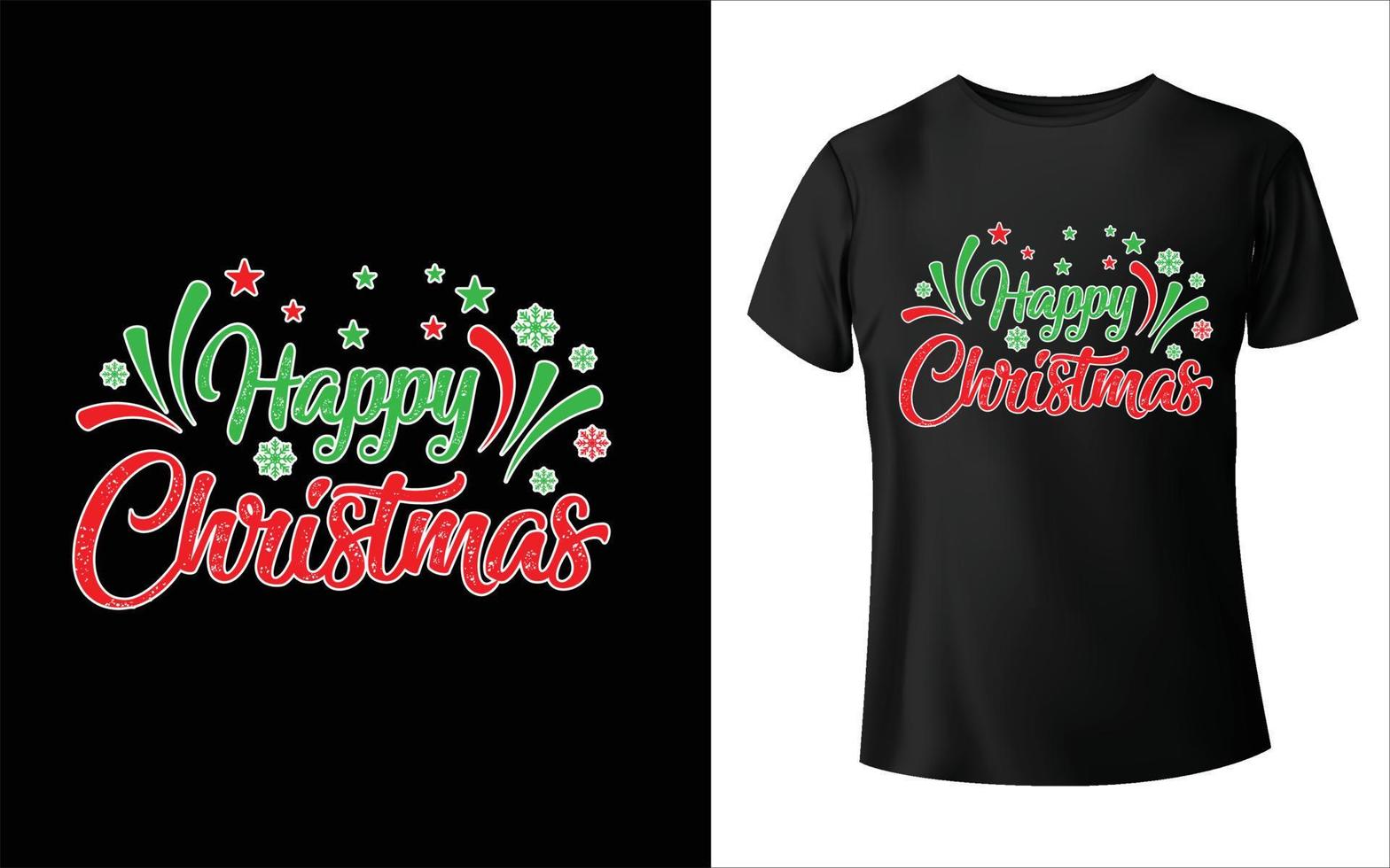 conception de t-shirt joyeux Noël - graphique vectoriel, affiche typographique, vintage, étiquette, badge, logo, icône ou t-shirt vecteur