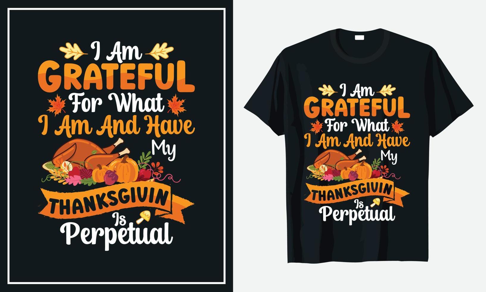 impression de vecteur de conception de t-shirt de thanksgiving