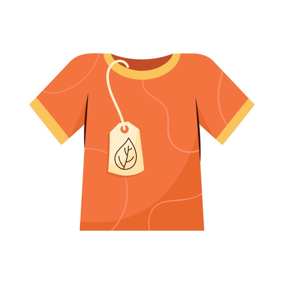 chemise orange écologie mode vecteur