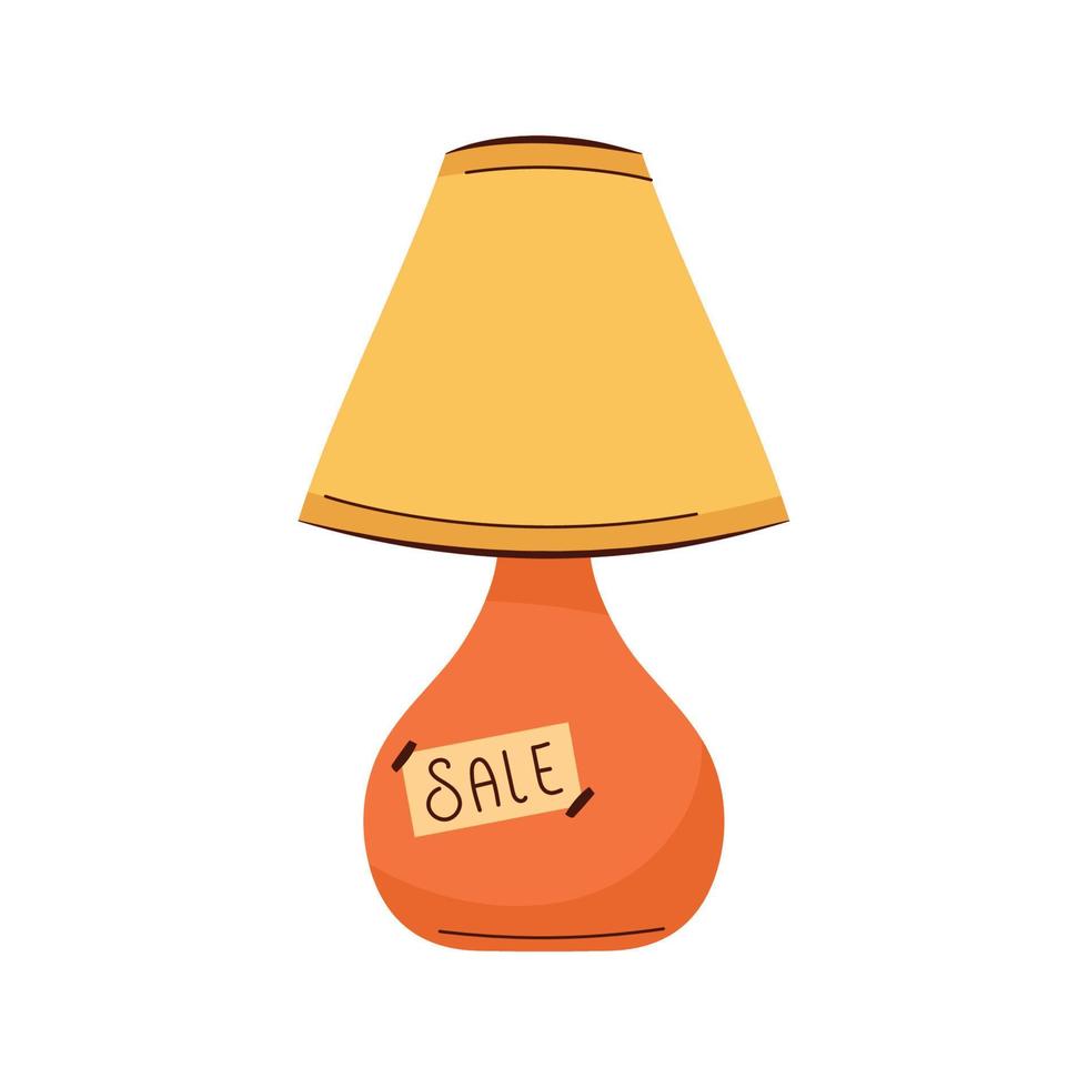 lampe de maison avec étiquette de vente vecteur