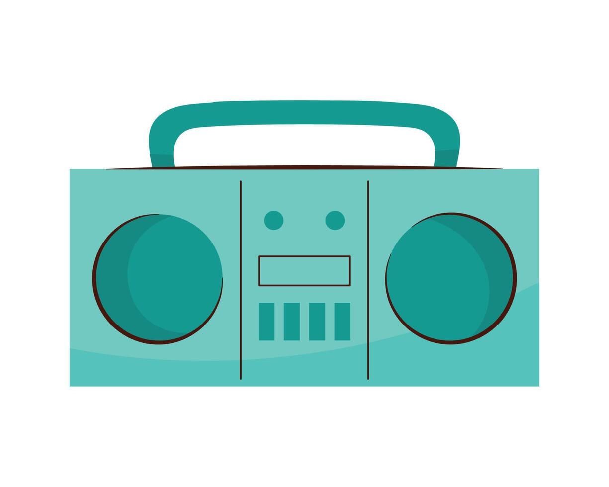 technologie de l'appareil radio boombox vecteur