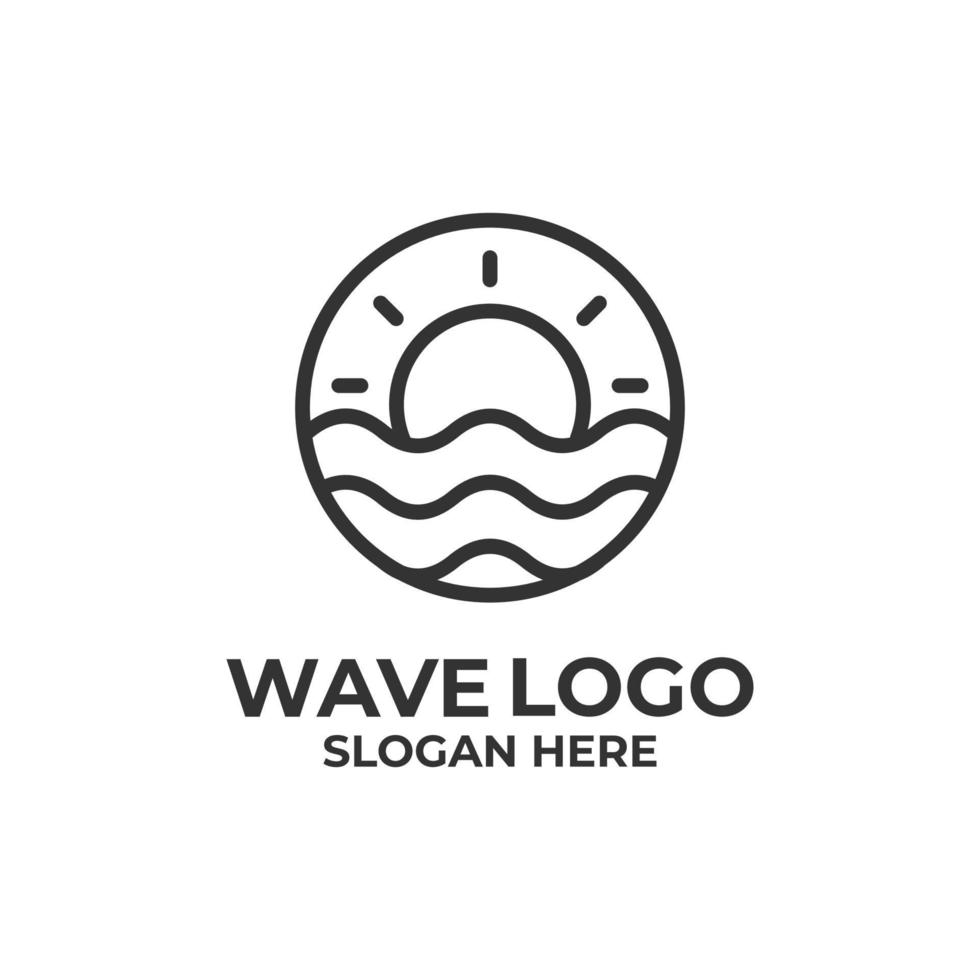 vecteur de logo d'onde. logo vague d'eau
