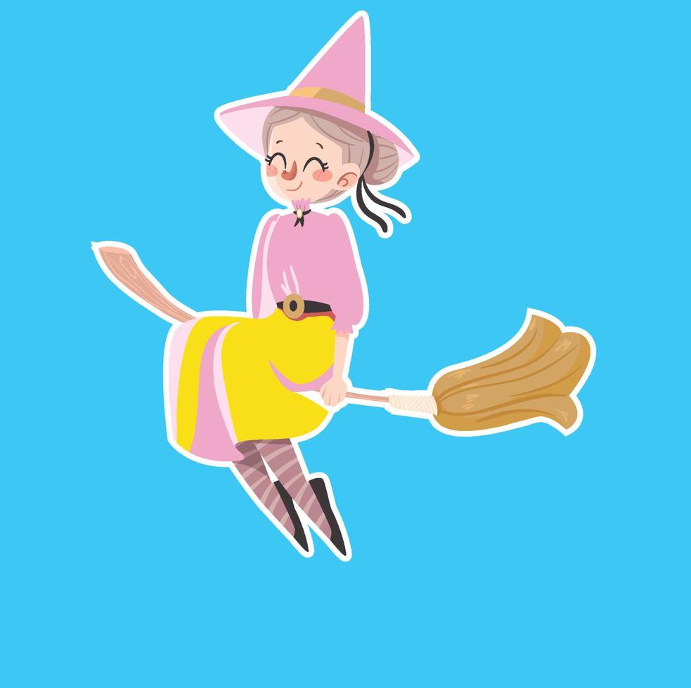 illustration de befana plat dessiné à la main vecteur