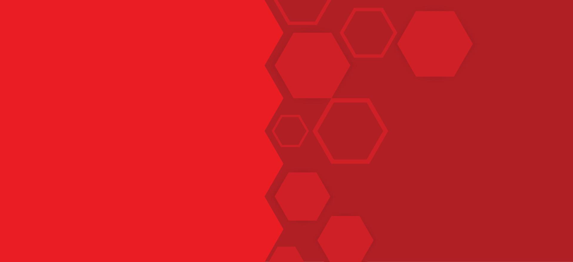 fond hexagonal rouge. fond abstrait. concept de papier peint sport et tendance. formes géométriques de la technologie. illustration vectorielle. vecteur