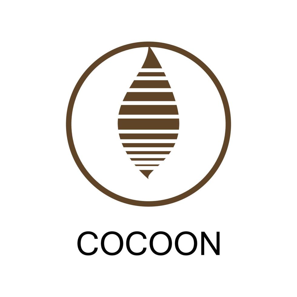 conception de vecteur de logo illustration cocon