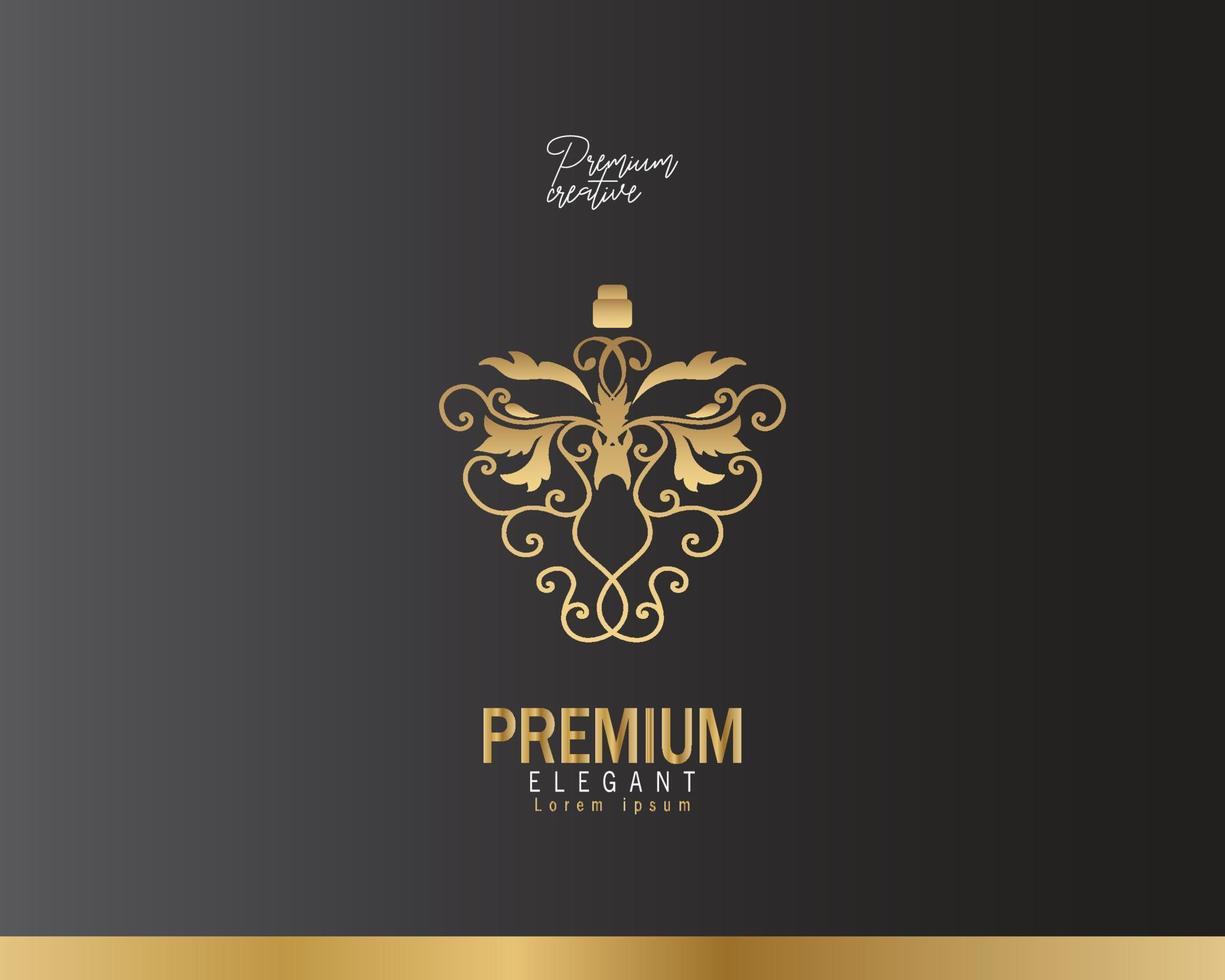 création de logo de parfum de luxe. logos d'idées créatives modèles d'illustration vectorielle vecteur