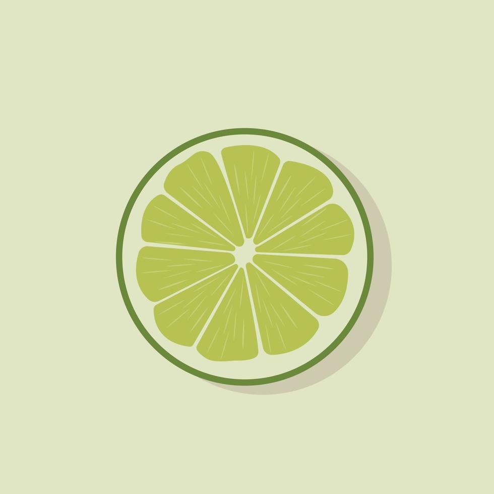 tranche de vecteur de citron vert