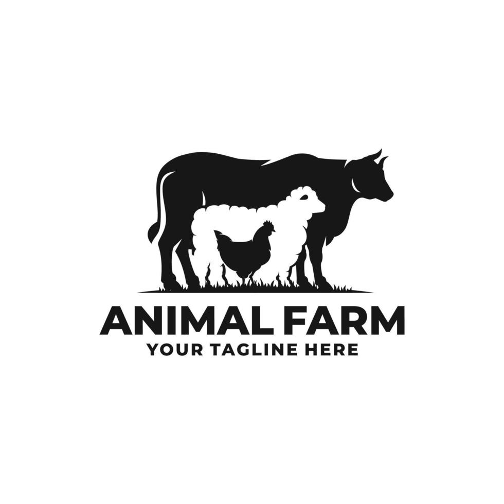 vecteur de logo animal de ferme